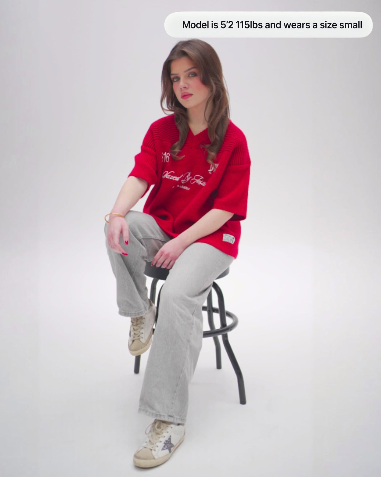 "SAVED BY JESUS" -  MAROON KNIT JERSEY