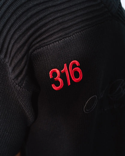 "SAVED BY JESUS" - BLACK KNIT JERSEY