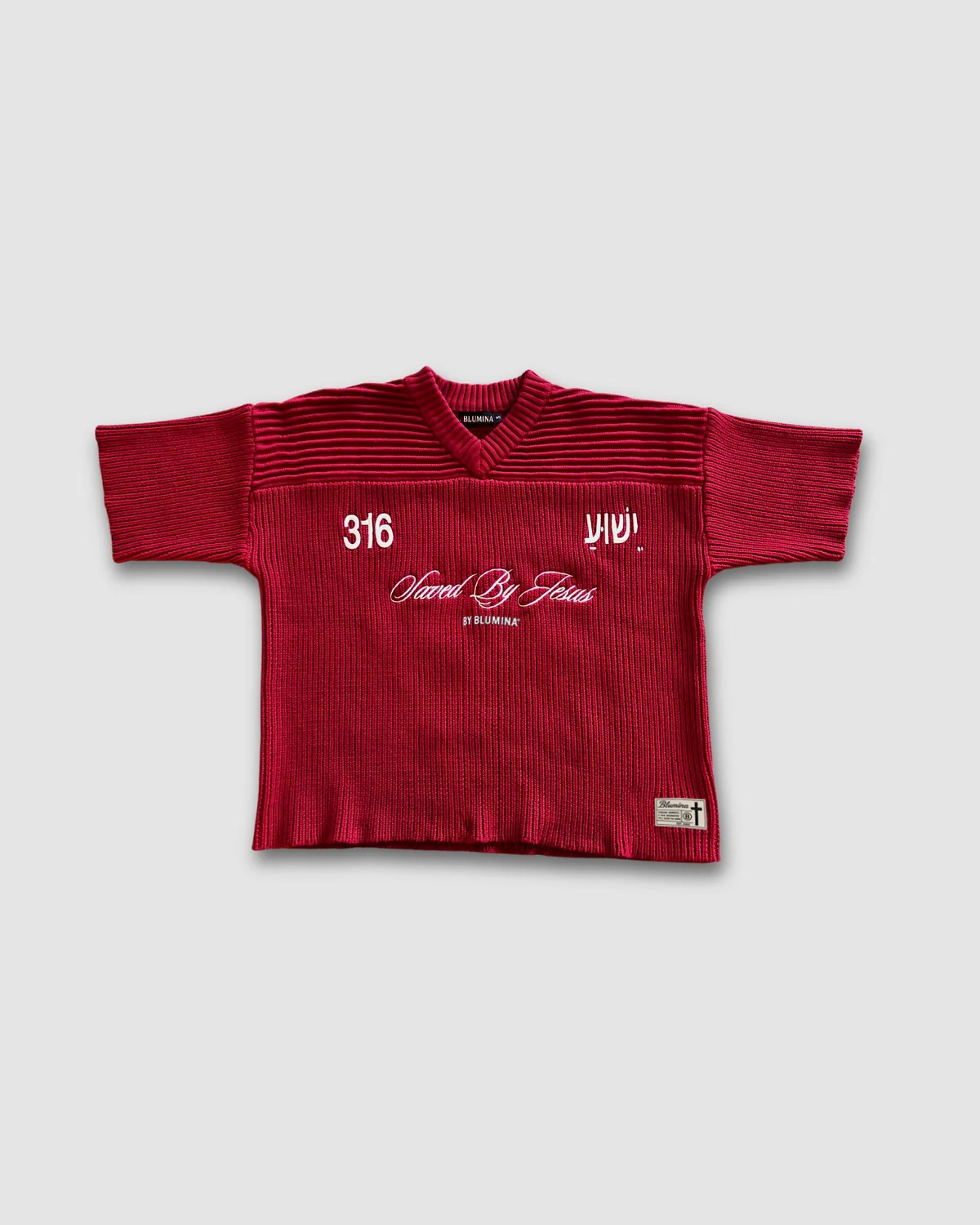 "SAVED BY JESUS" -  KNIT JERSEY