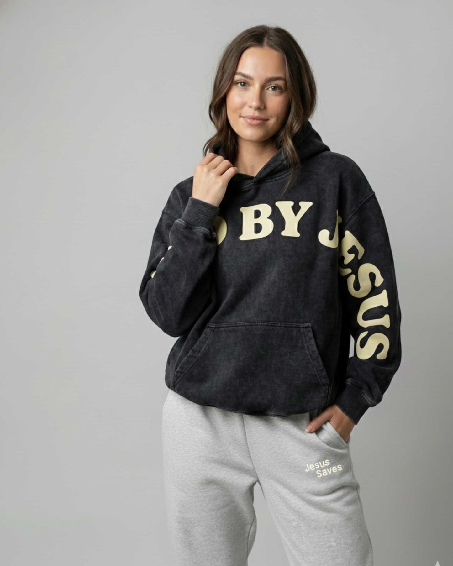 COFFEE - SAVED BY JESUS HOODIE BLUMINA