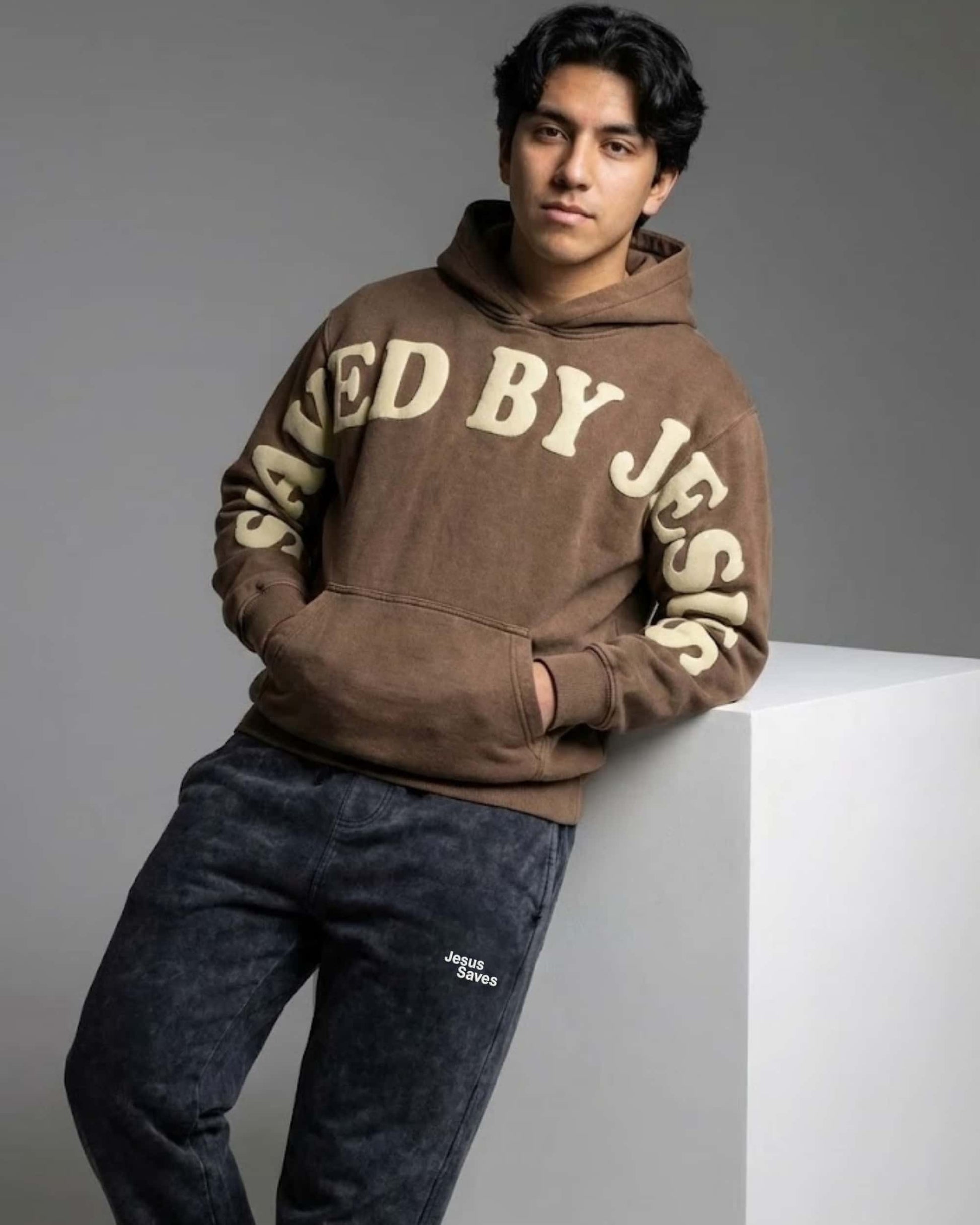 COFFEE - SAVED BY JESUS HOODIE BLUMINA